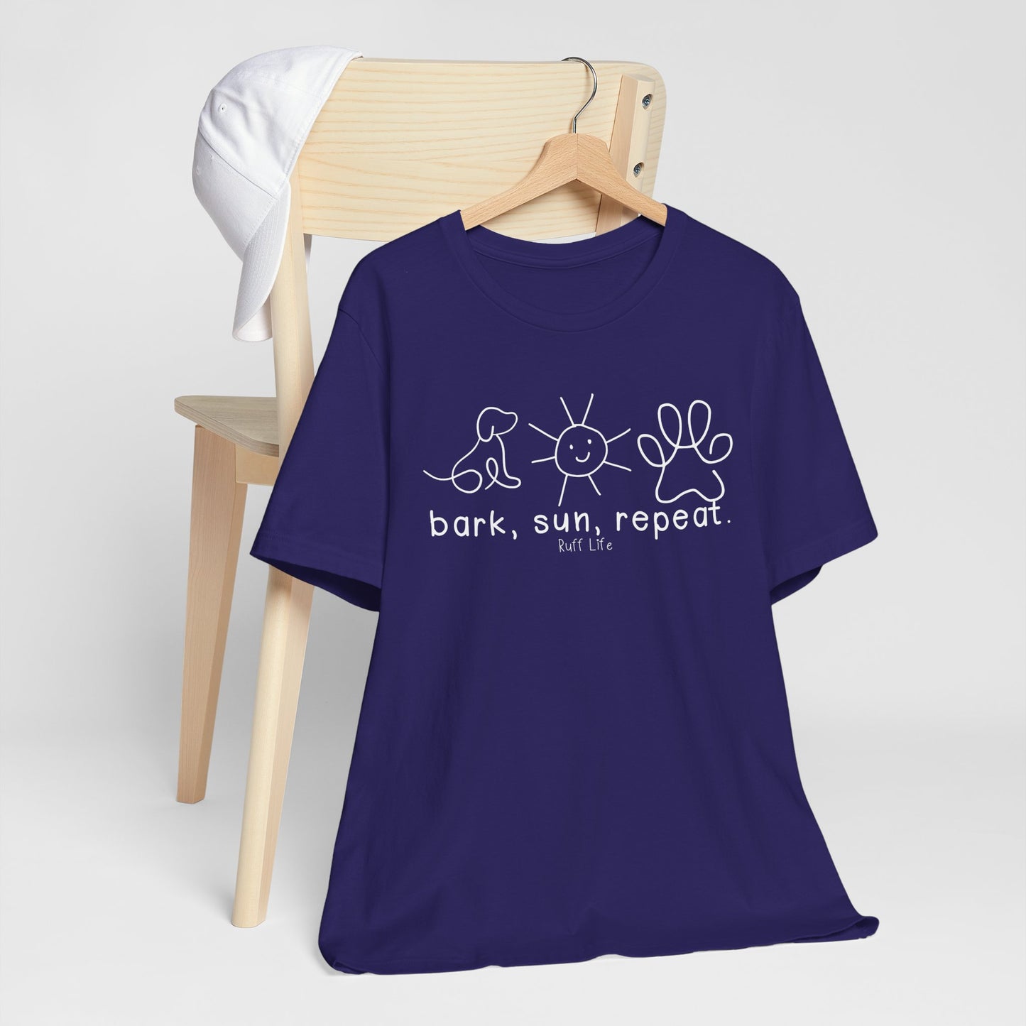 Dog Lovers Tee - Bark Sun Repeat Unisex Jersey Short Sleeve Shirt