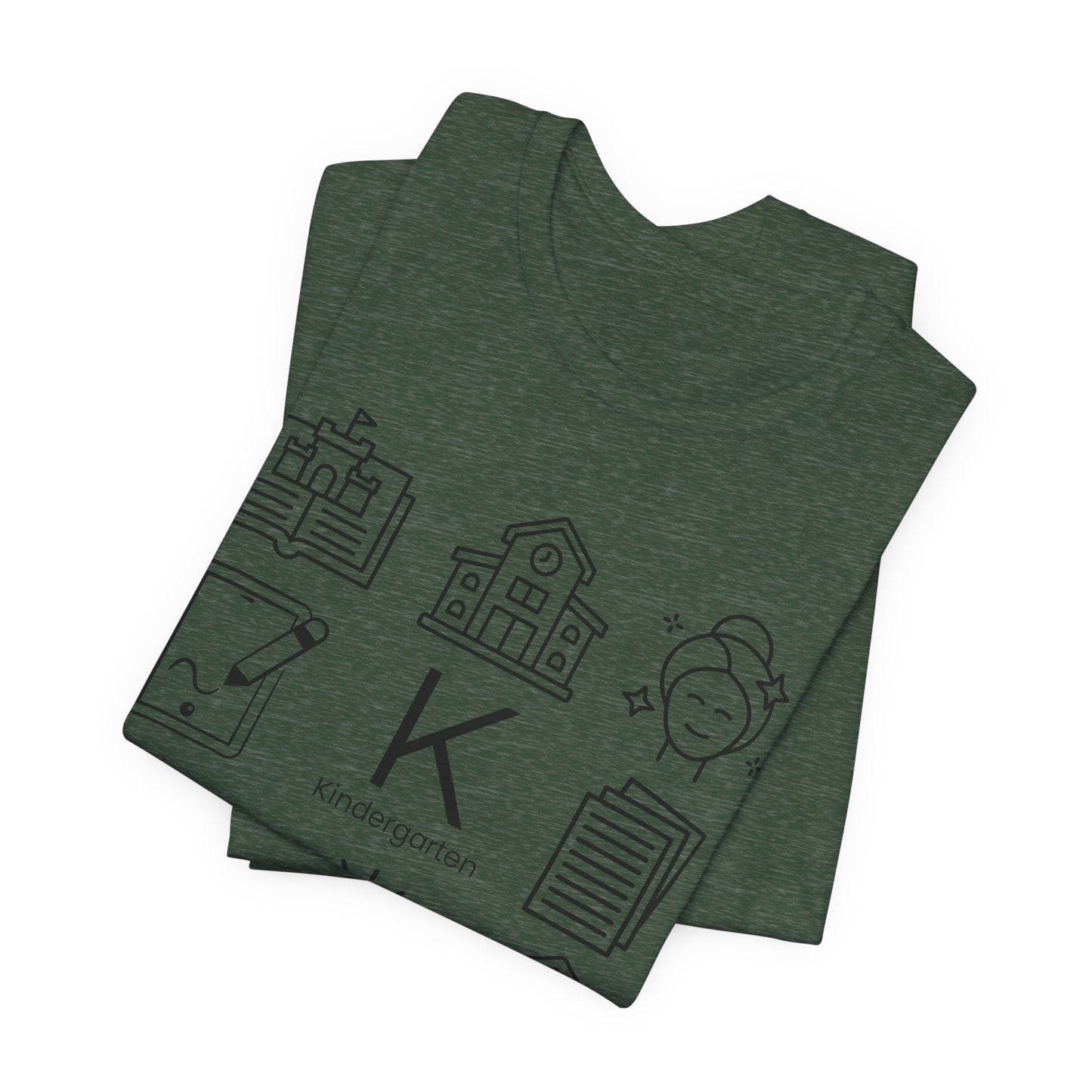 Kindergarten Teacher Icons Shirt | Minimal Back to School Tee