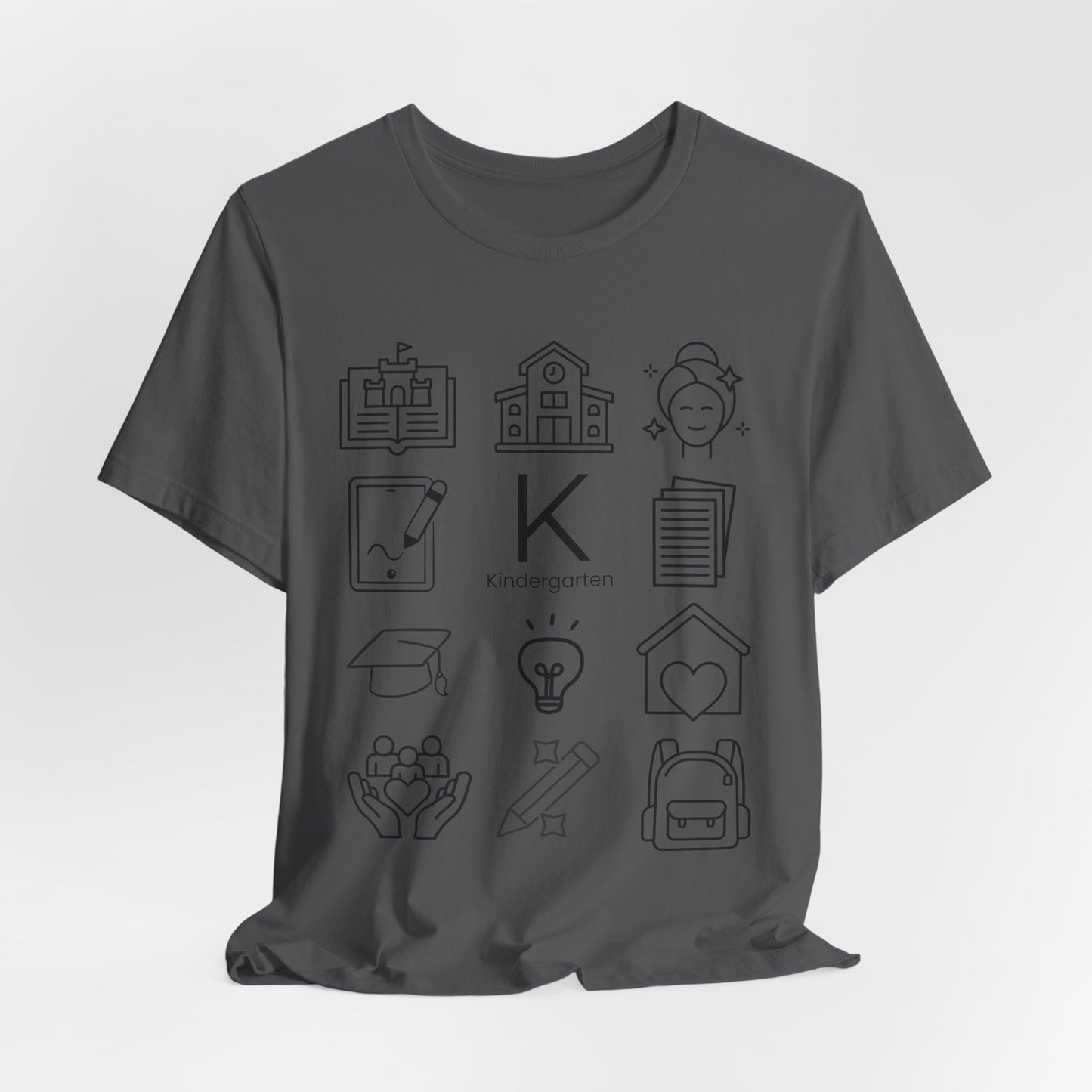 Kindergarten Teacher Icons Shirt | Minimal Back to School Tee