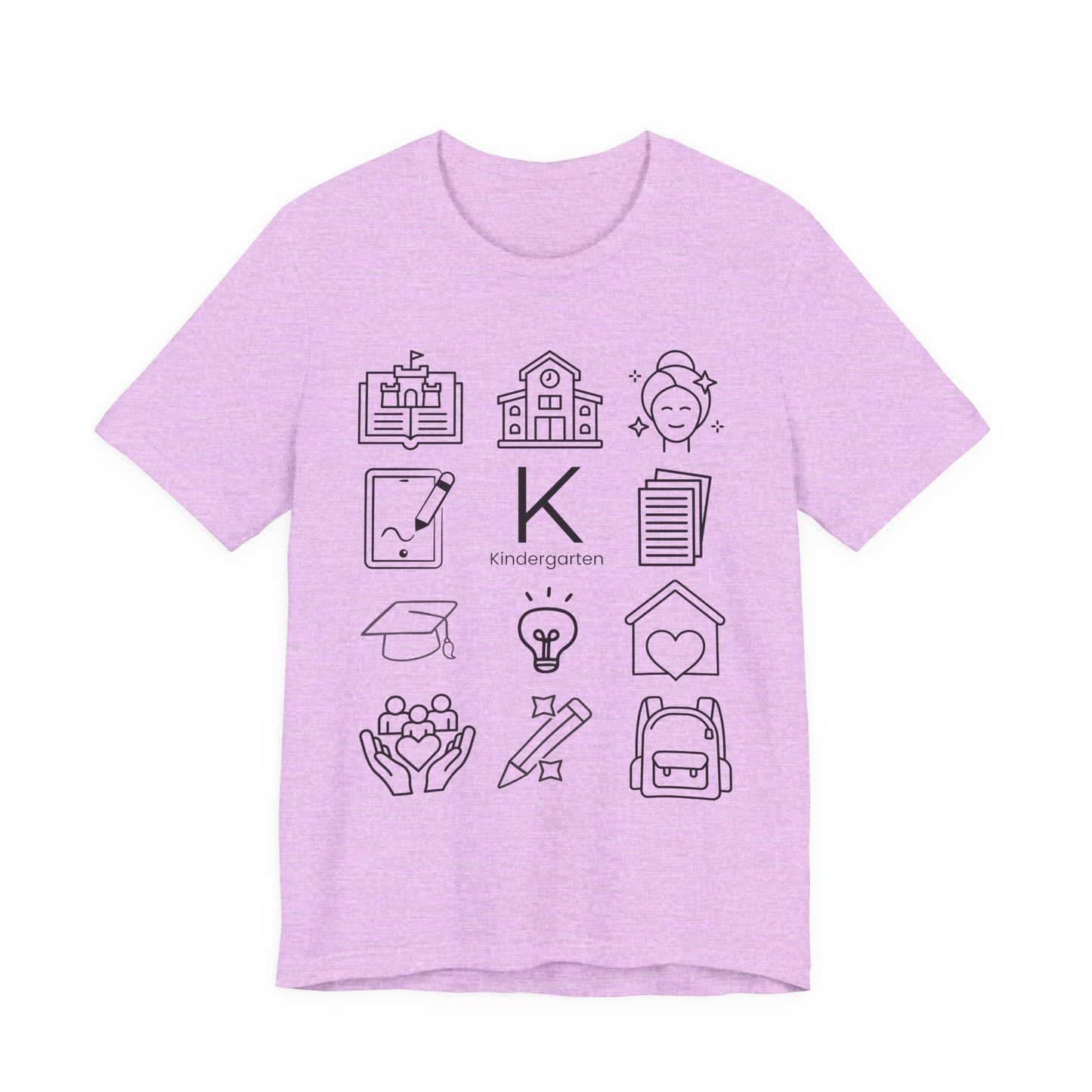 Kindergarten Teacher Icons Shirt | Minimal Back to School Tee