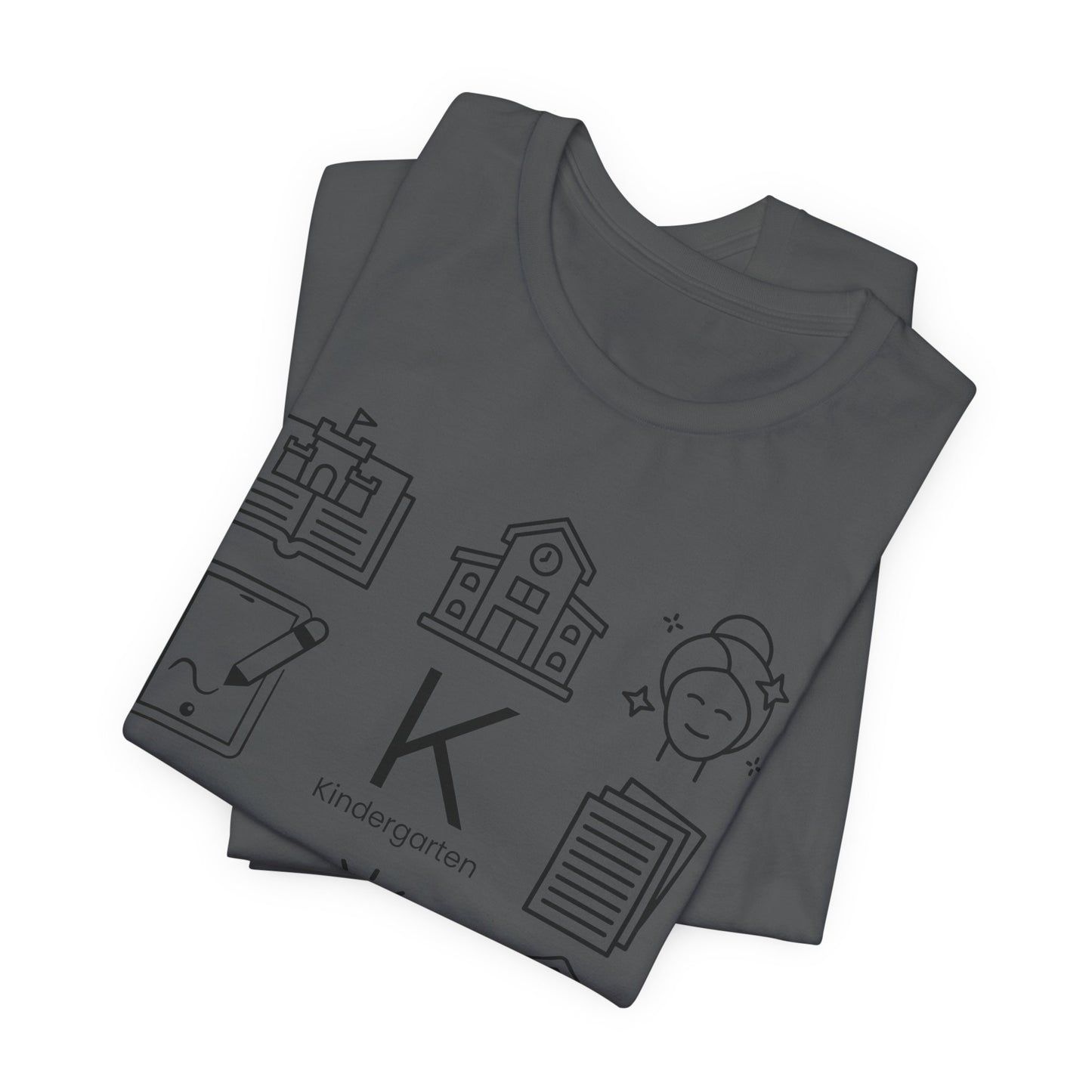 Kindergarten Teacher Icons Shirt | Minimal Back to School Tee