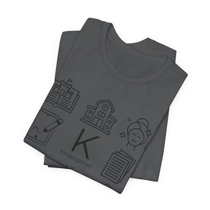Kindergarten Teacher Icons Shirt | Minimal Back to School Tee