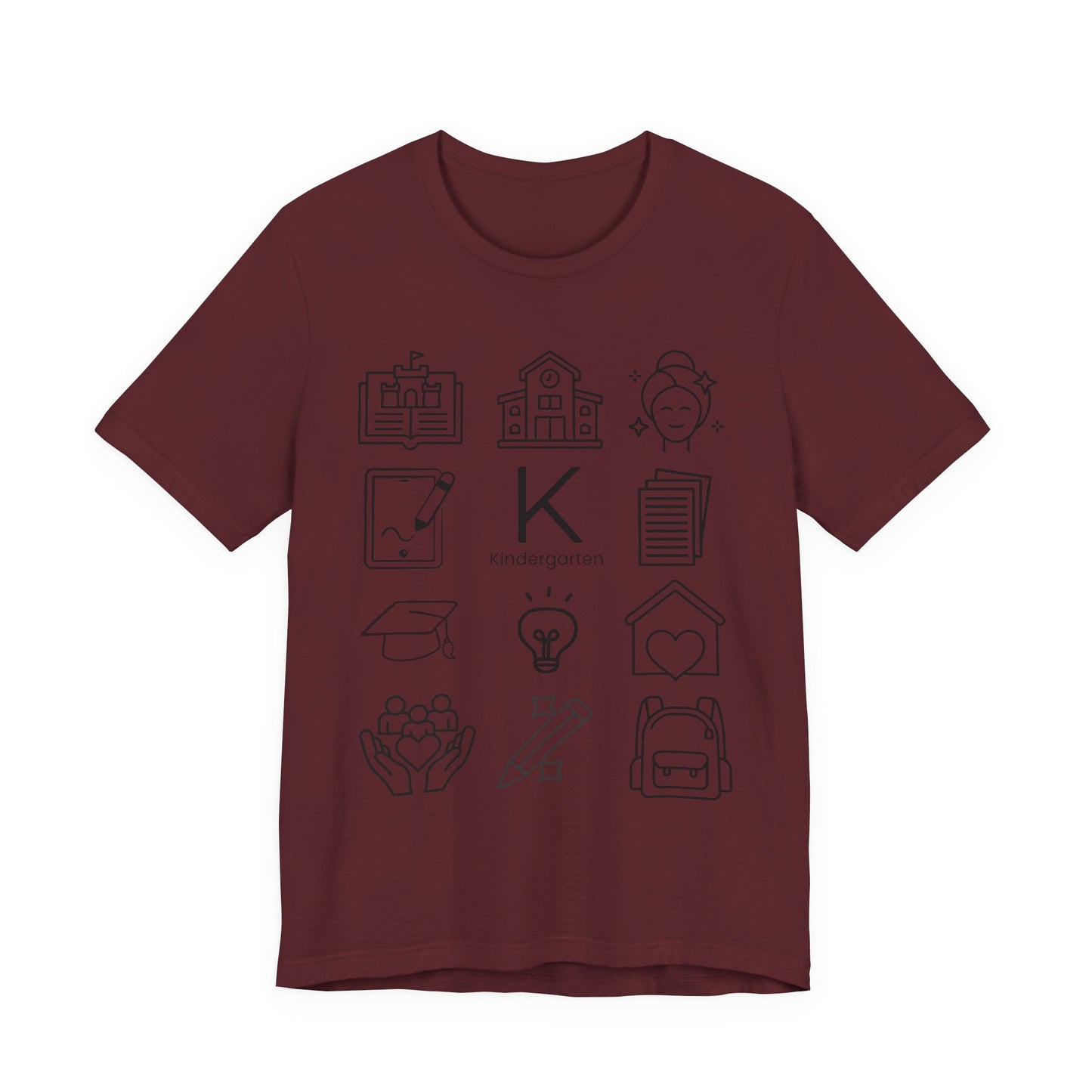 Kindergarten Teacher Icons Shirt | Minimal Back to School Tee