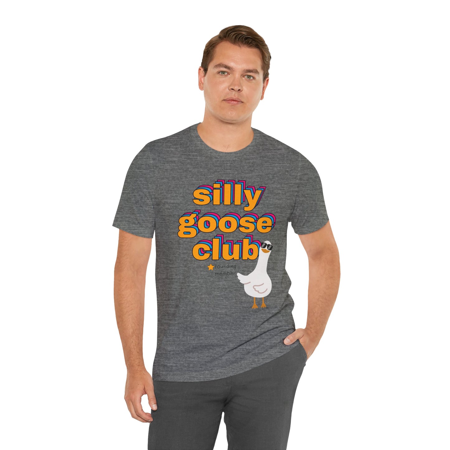 Silly Goose Club Tee, Fun Unisex T-Shirt for Kids and Adults, Quirky Apparel for Parties, Gift for Friends, Humor Shirt
