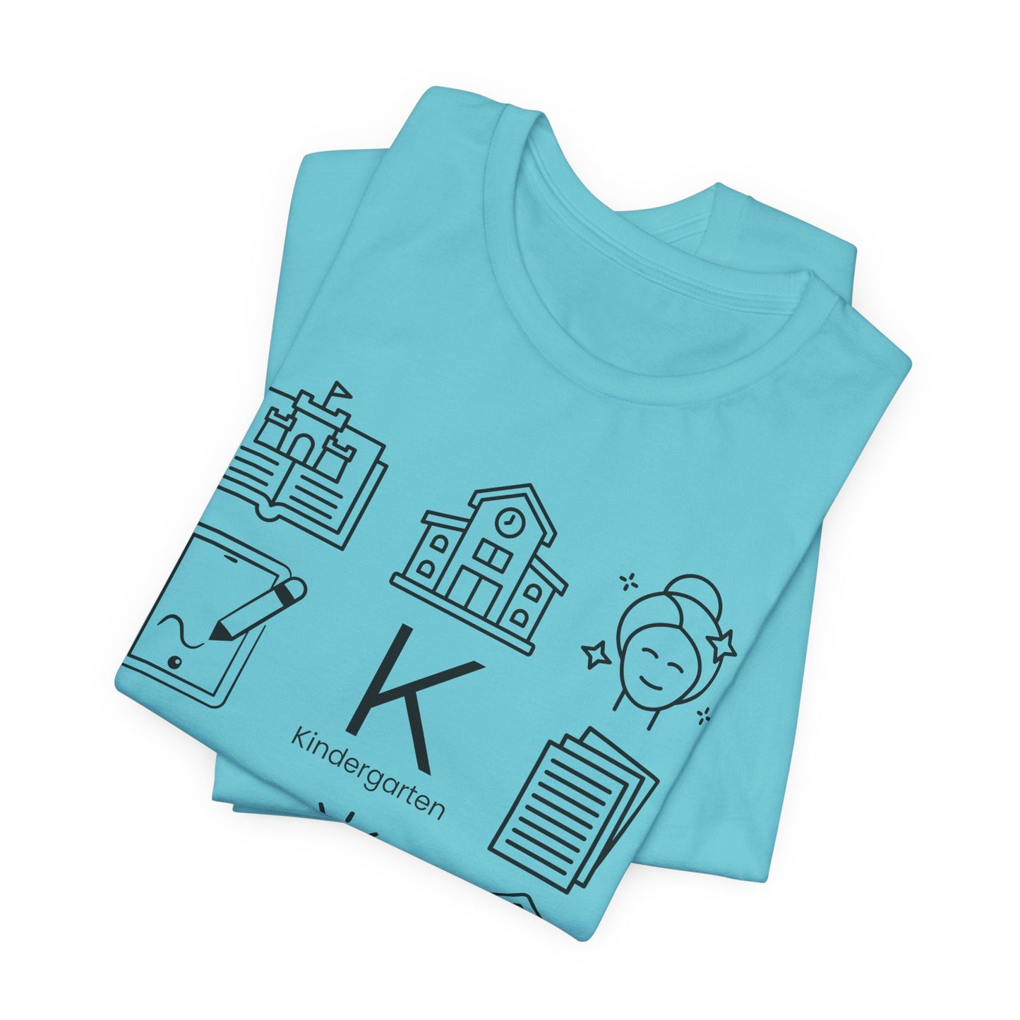 Kindergarten Teacher Icons Shirt | Minimal Back to School Tee