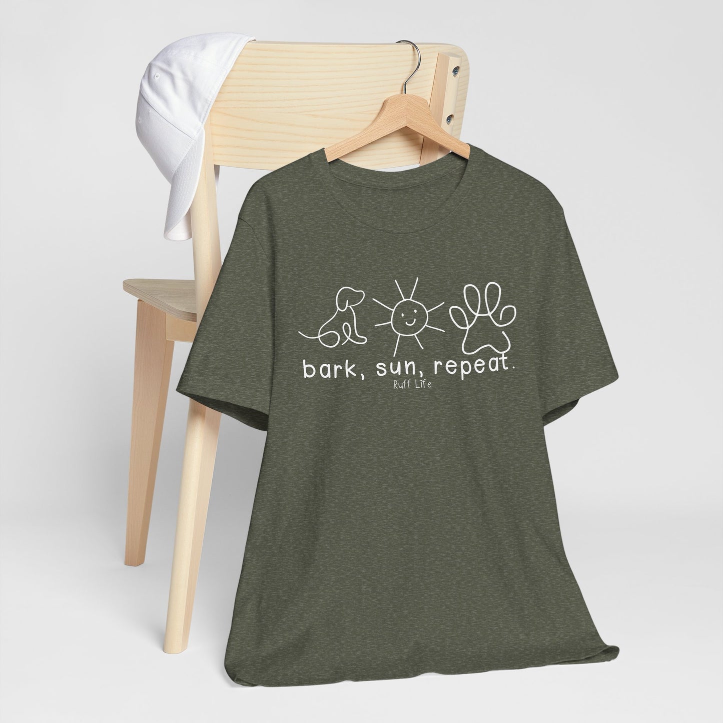 Dog Lovers Tee - Bark Sun Repeat Unisex Jersey Short Sleeve Shirt