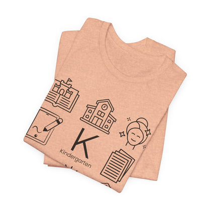 Kindergarten Teacher Icons Shirt | Minimal Back to School Tee