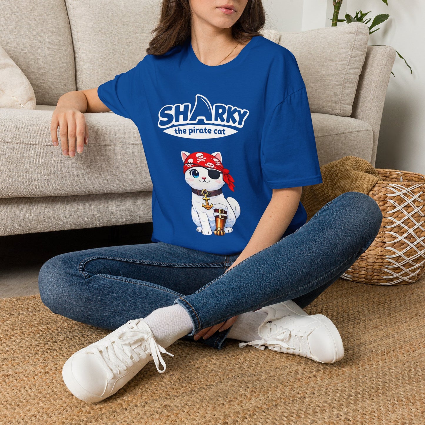 Sharky the Pirate Cat T-Shirt
