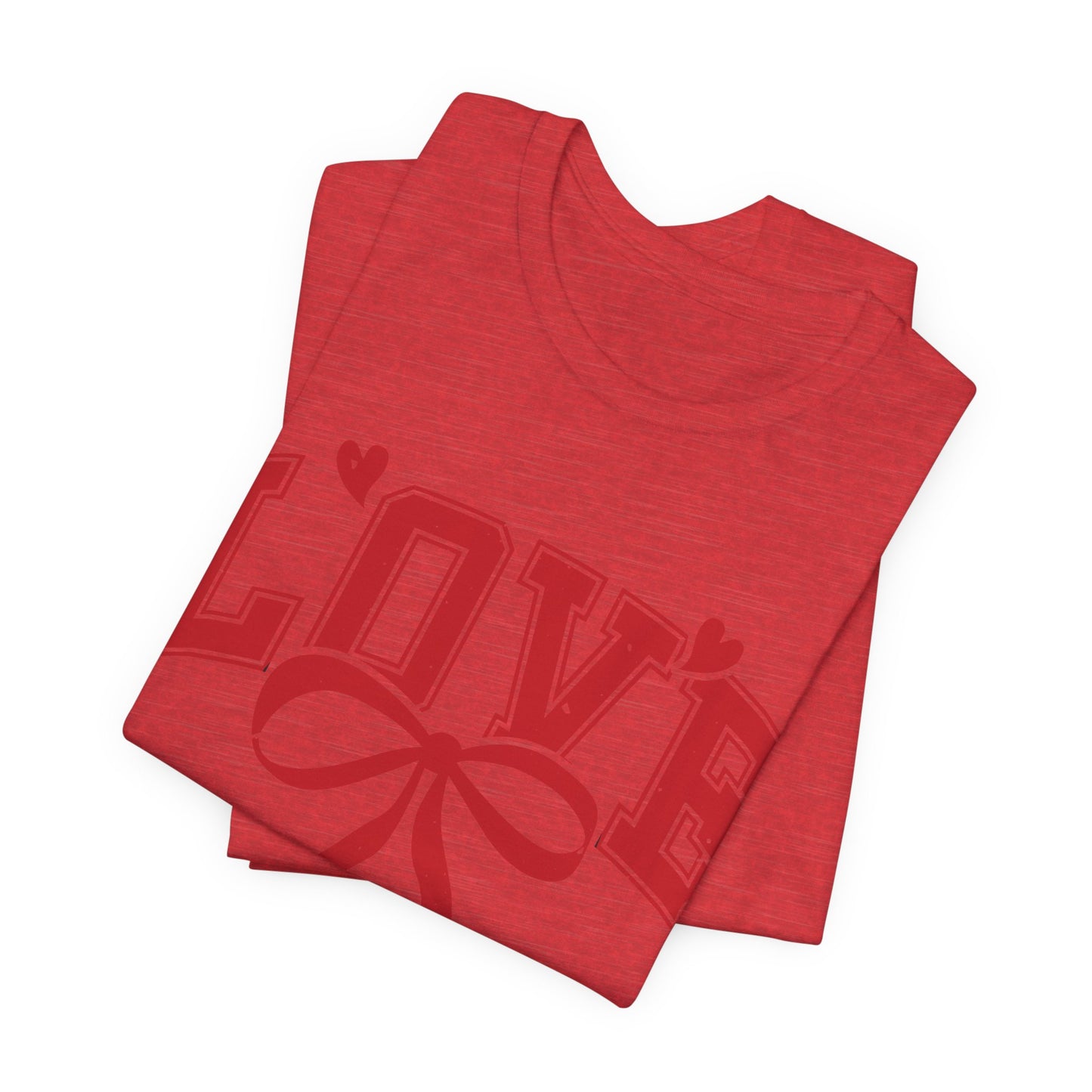 Love Ribbon T-Shirt | Vintage Red Heart Valentine’s Graphic Tee