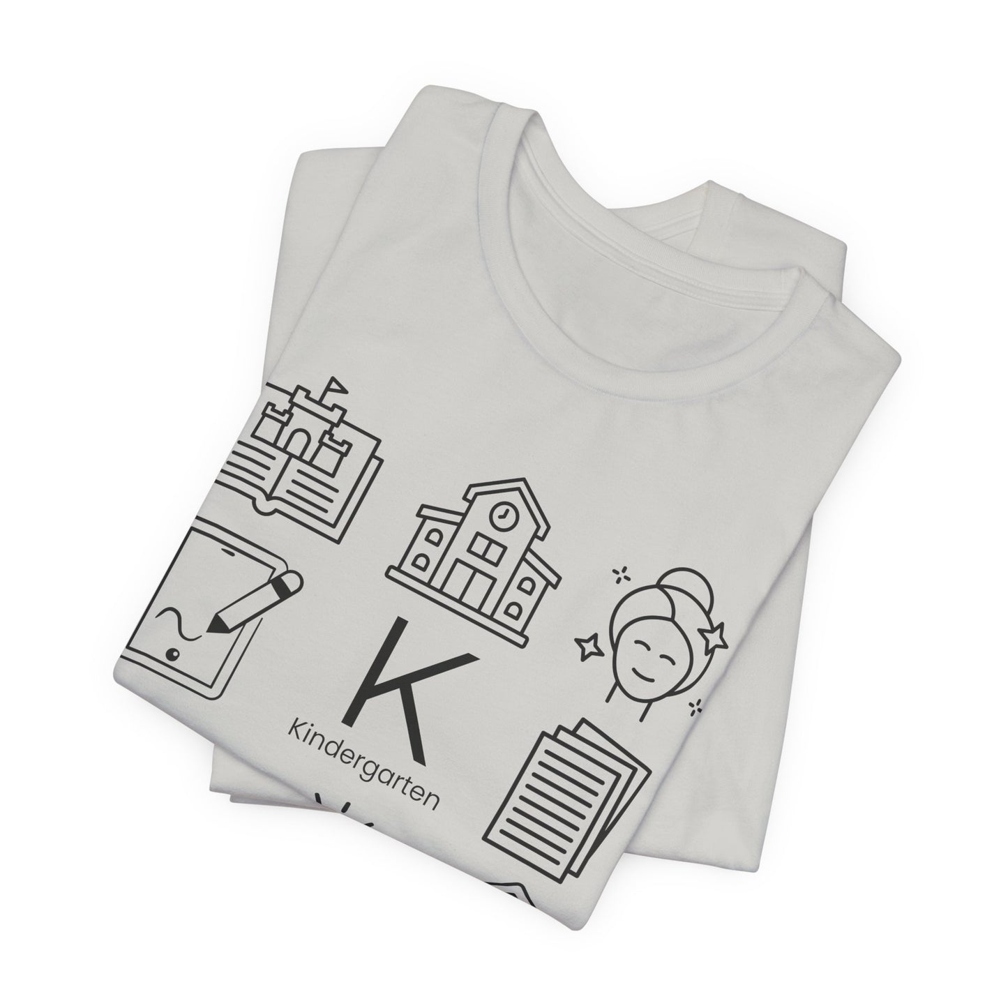 Kindergarten Teacher Icons Shirt | Minimal Back to School Tee