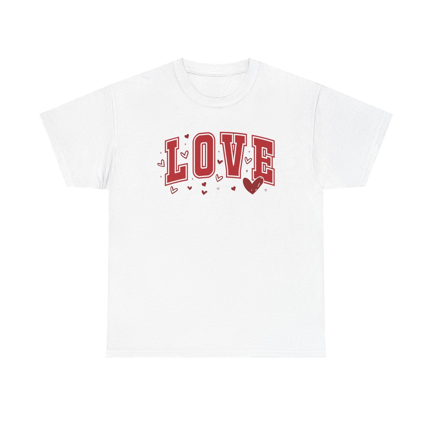 Retro Red Heart Valentine T-Shirt | Embroidered Love Graphic Tee