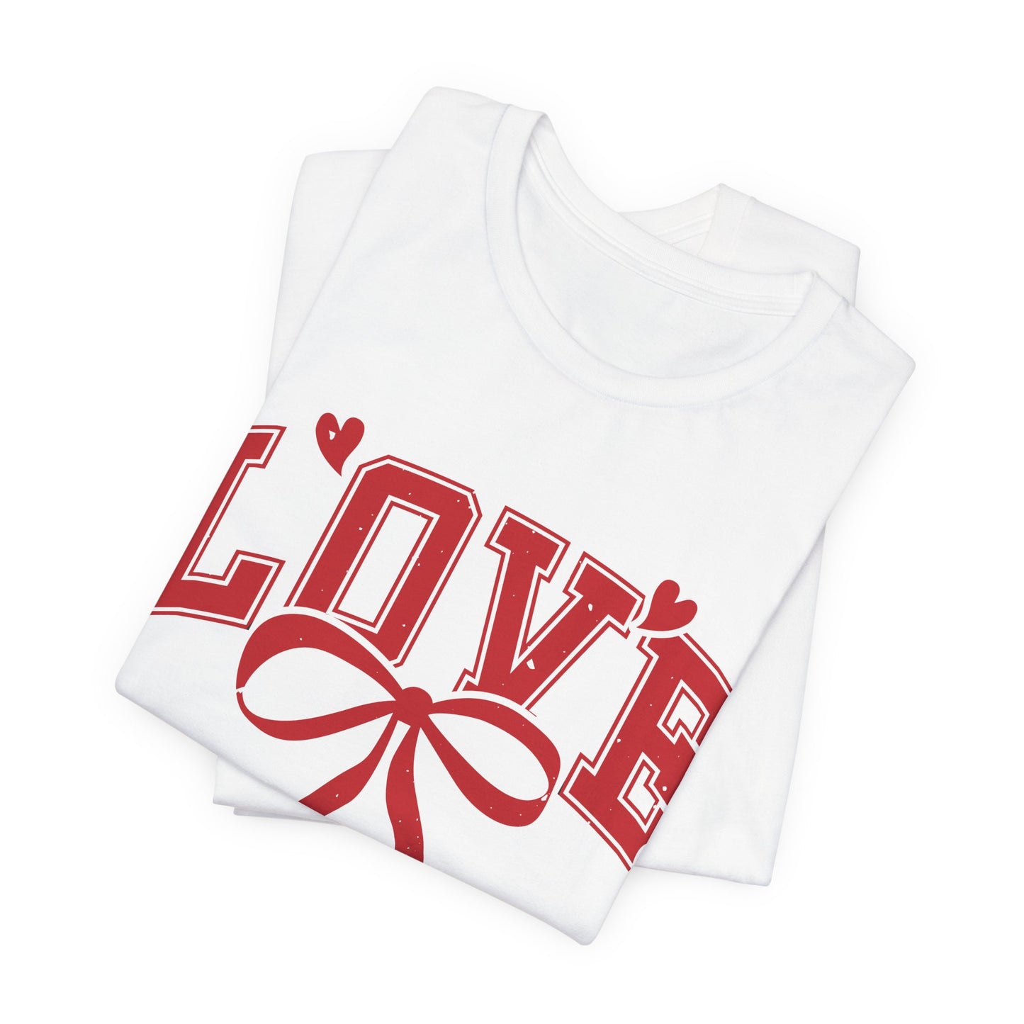 Love Ribbon T-Shirt | Vintage Red Heart Valentine’s Graphic Tee