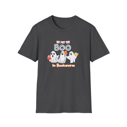 Ghost BOO in BOOKworm Spooky Unisex T-Shirt