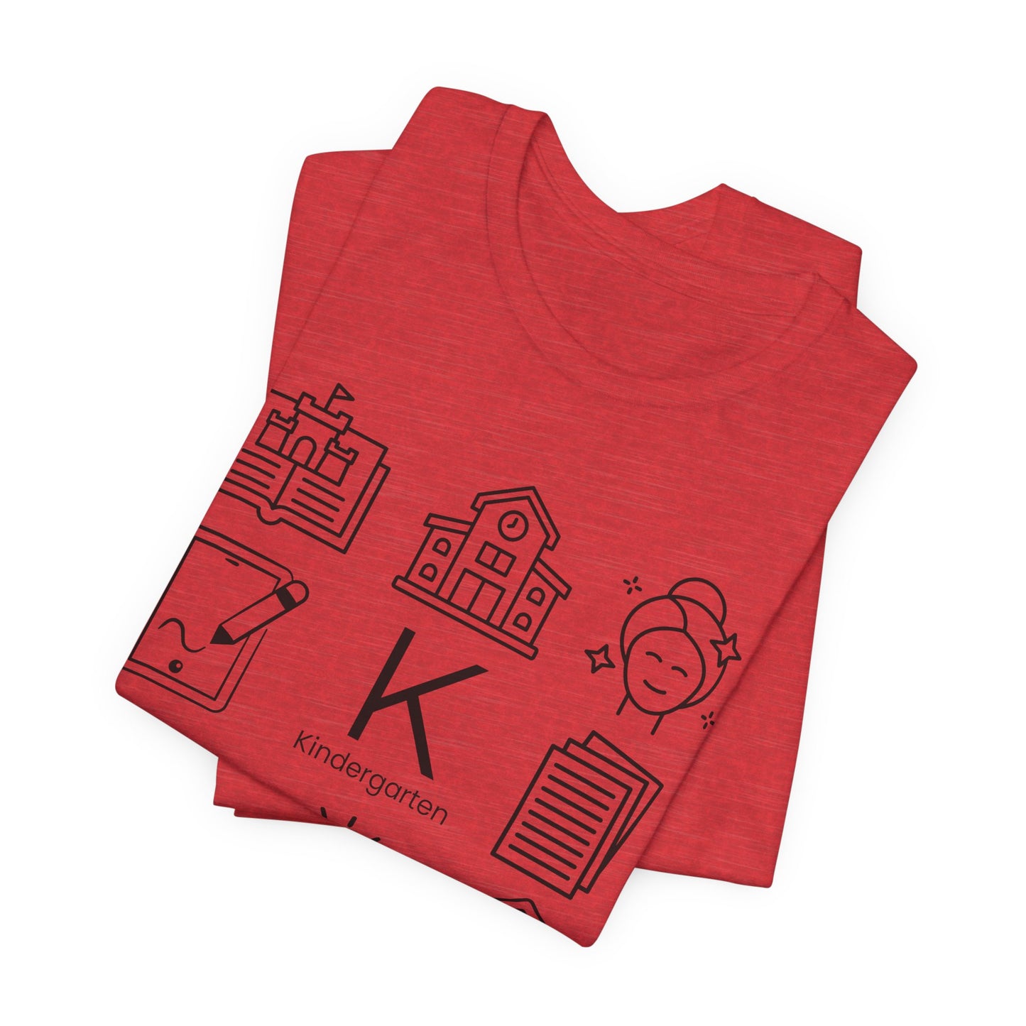 Kindergarten Teacher Icons Shirt | Minimal Back to School Tee