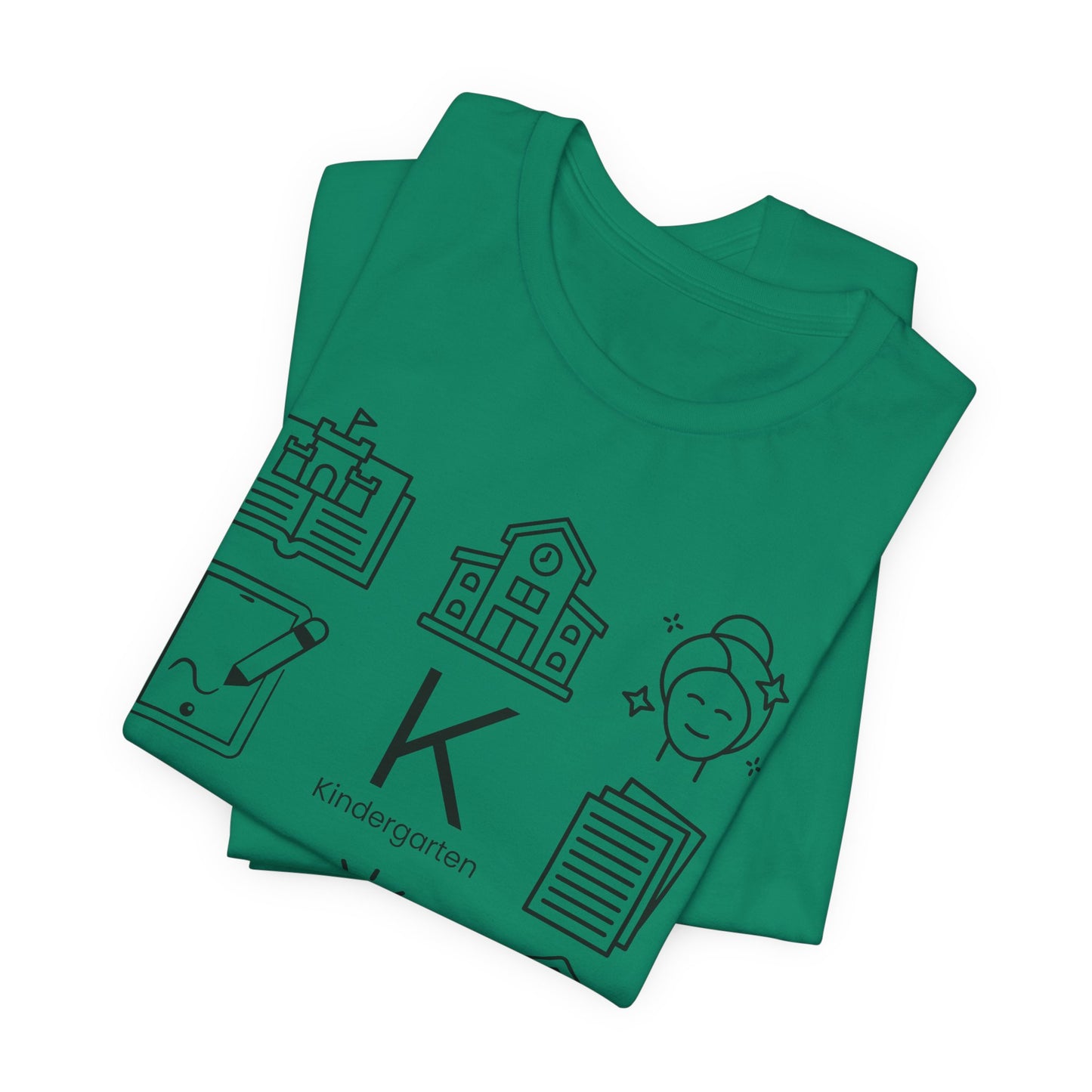Kindergarten Teacher Icons Shirt | Minimal Back to School Tee