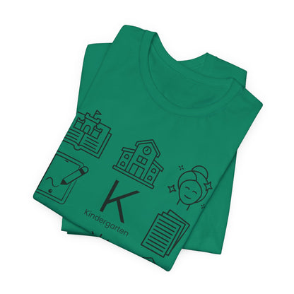 Kindergarten Teacher Icons Shirt | Minimal Back to School Tee