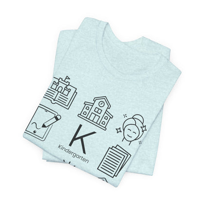 Kindergarten Teacher Icons Shirt | Minimal Back to School Tee
