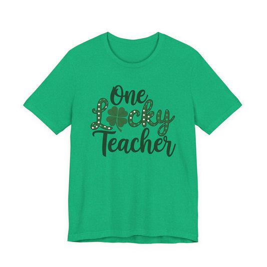 One Lucky Teacher T-Shirt | St. Patrick’s Day Shamrock Teacher Gift Tee
