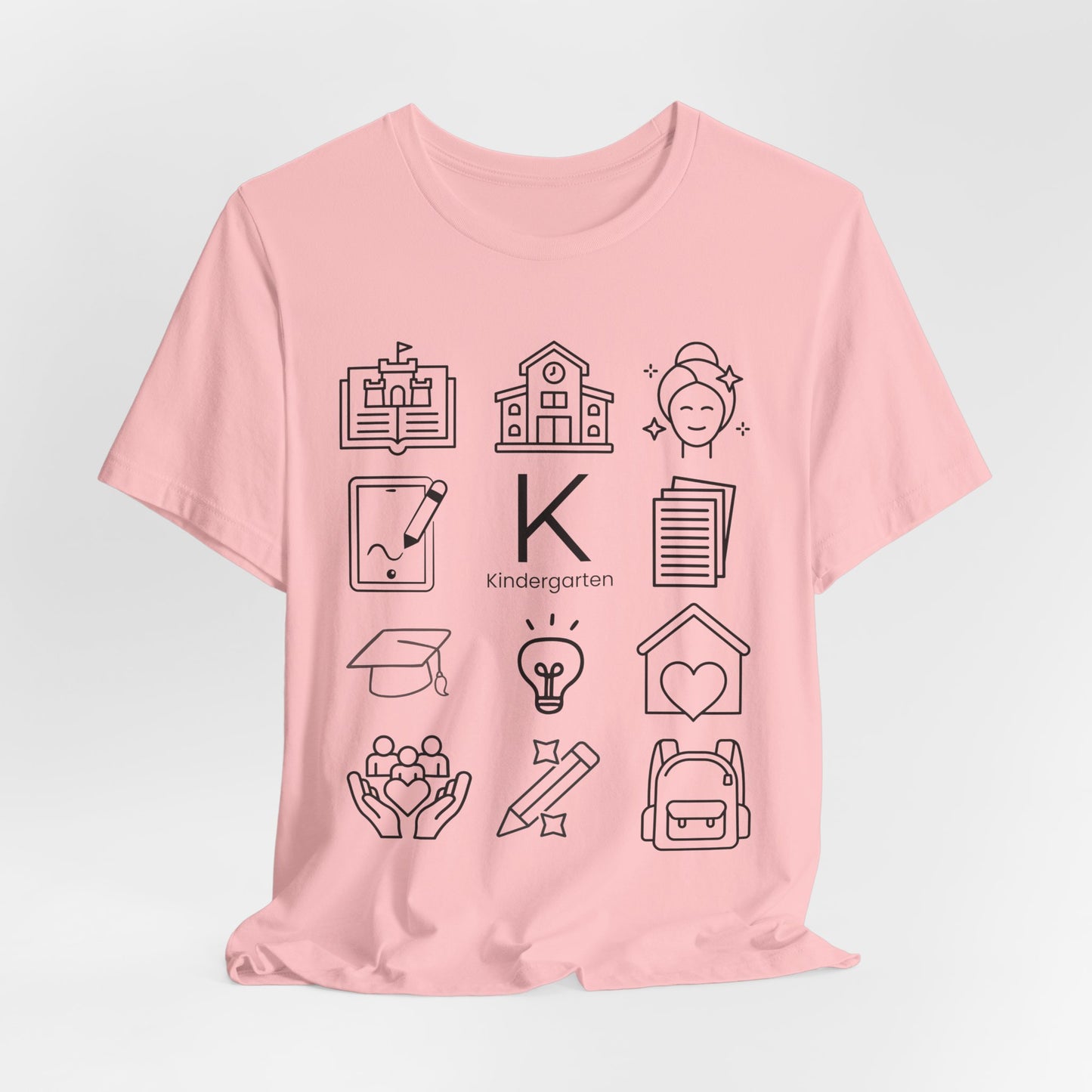 Kindergarten Teacher Icons Shirt | Minimal Back to School Tee