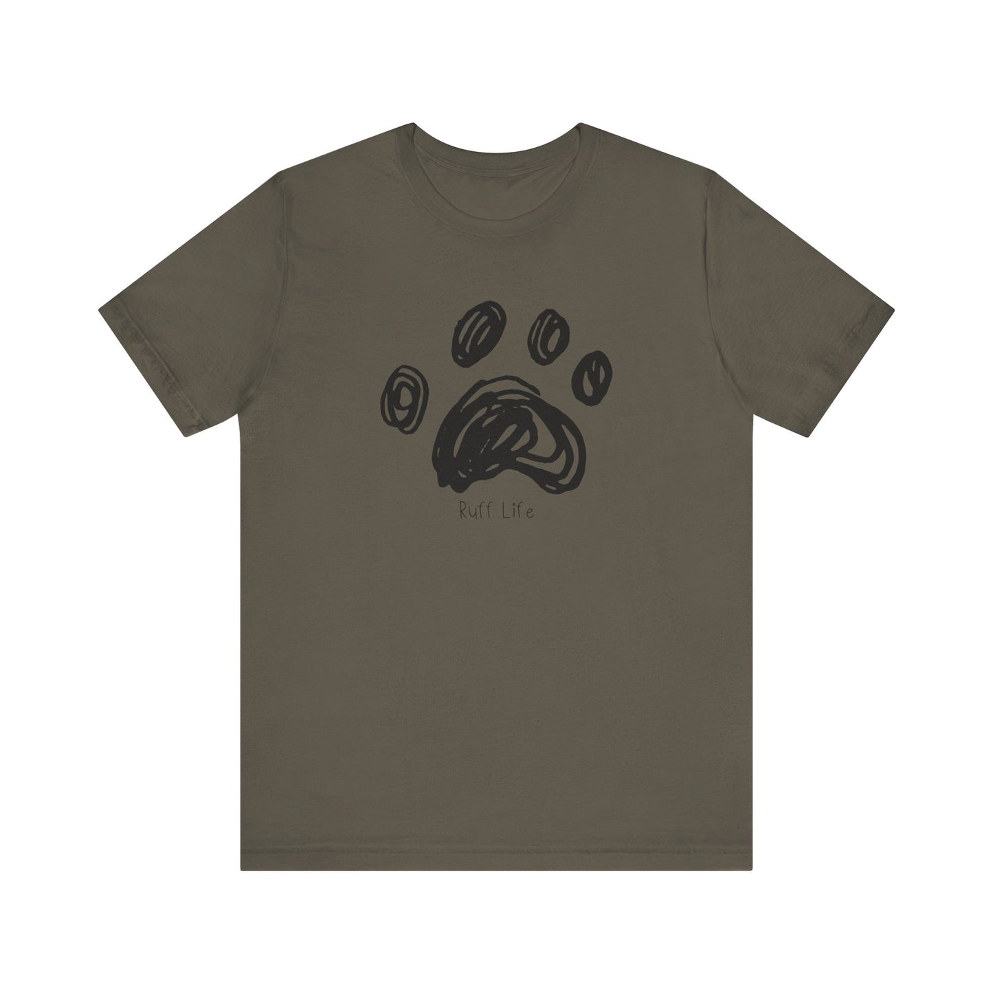 Stylish Animal Paw Print Tee, Cute Graphic Tee, Pet Lover Gift,Ruff Life, Casual T-Shirt for Wildlife Enthusiasts, Birthday Gift, Unisex Shirt