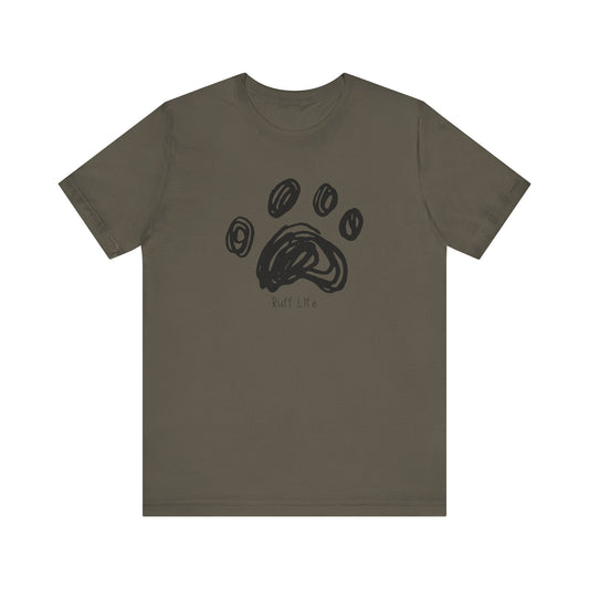Stylish Animal Paw Print Tee, Cute Graphic Tee, Pet Lover Gift,Ruff Life, Casual T-Shirt for Wildlife Enthusiasts, Birthday Gift, Unisex Shirt