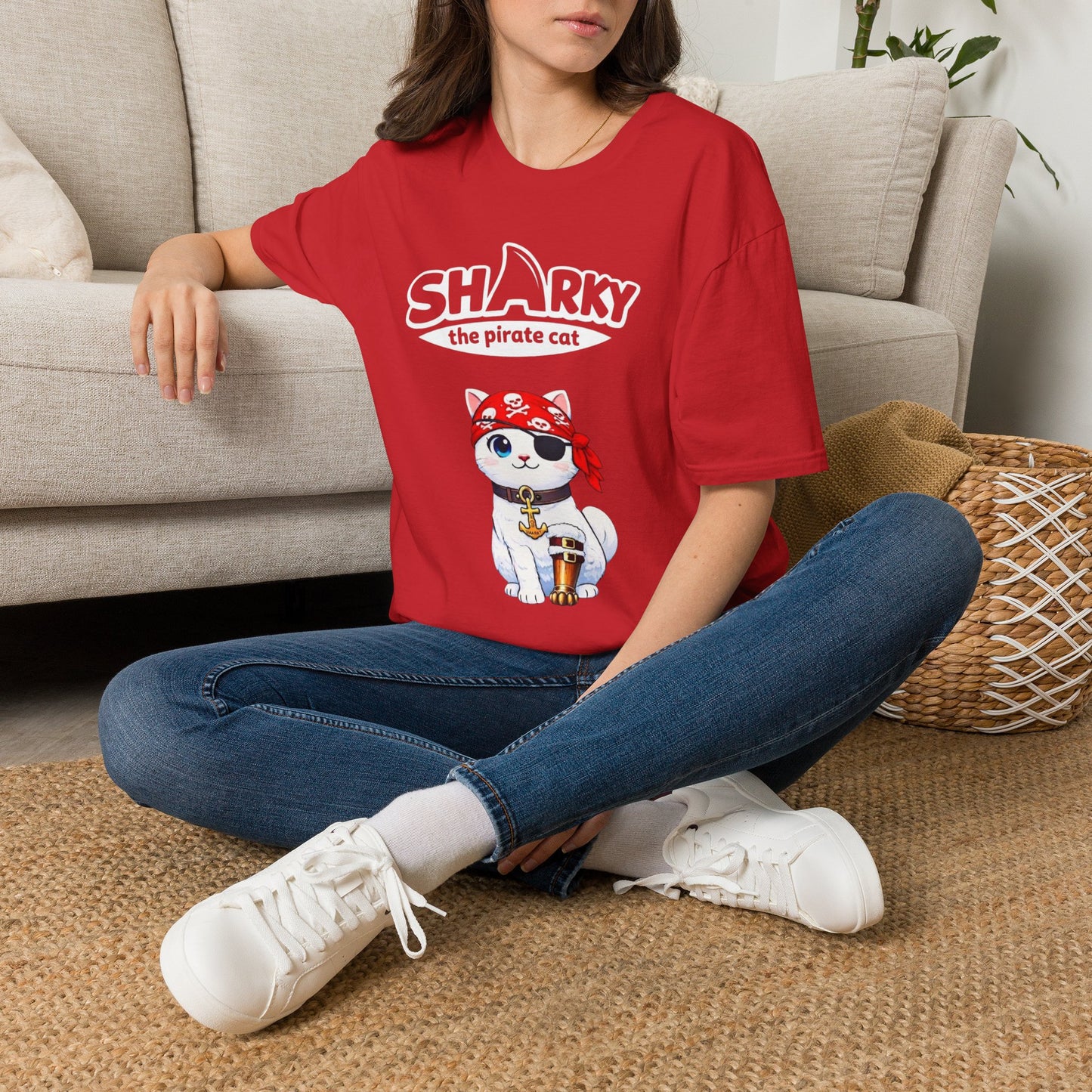 Sharky the Pirate Cat T-Shirt