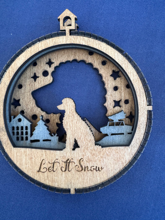 Personalized Dog Christmas Ornament Laser Cut