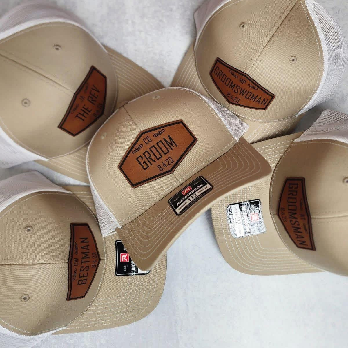 Groom  Laser Etched Patch Richardson  Trucker Hat