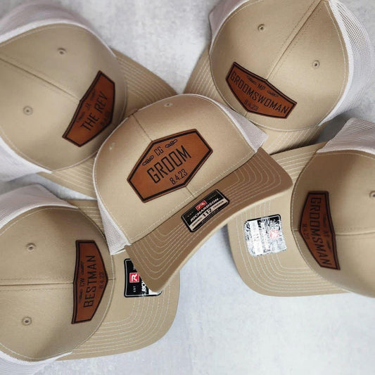 Groom  Laser Etched Patch Richardson  Trucker Hat