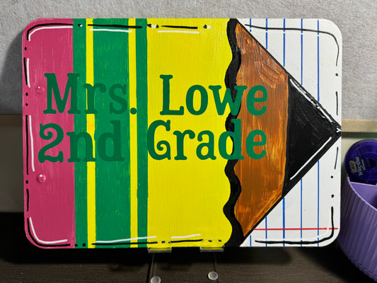 Personalized teacher Clip board Hand painted