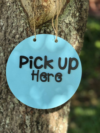 Order Here, Pay Here, Pick Up Here, Enter Here Custom Hanging Shop Signs