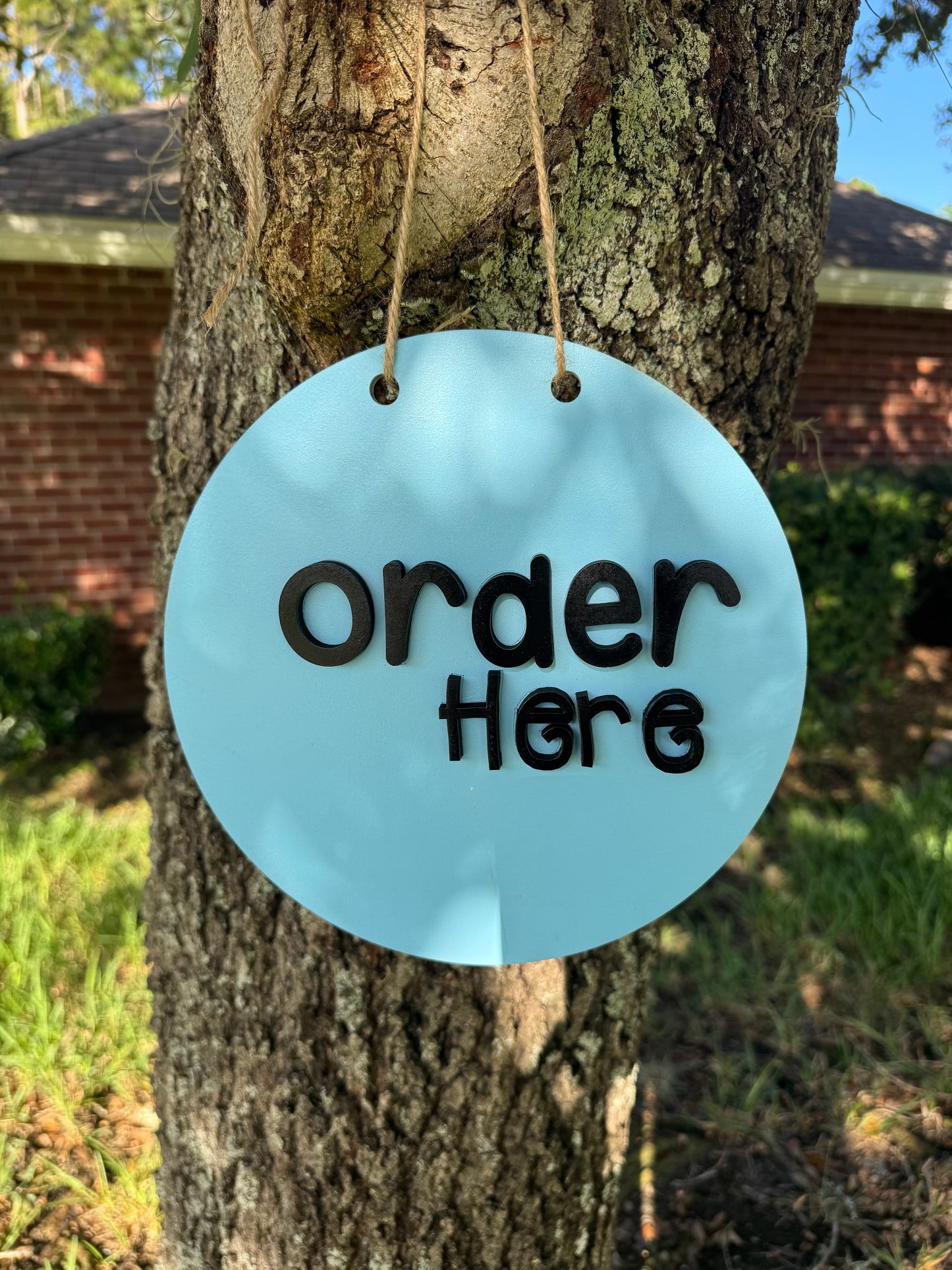 Order Here, Pay Here, Pick Up Here, Enter Here Custom Hanging Shop Signs