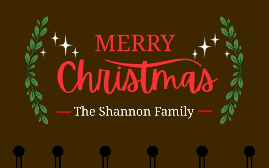 Personalized Merry Christmas Family Name Sign | Custom Christmas Stocking Wall Decor