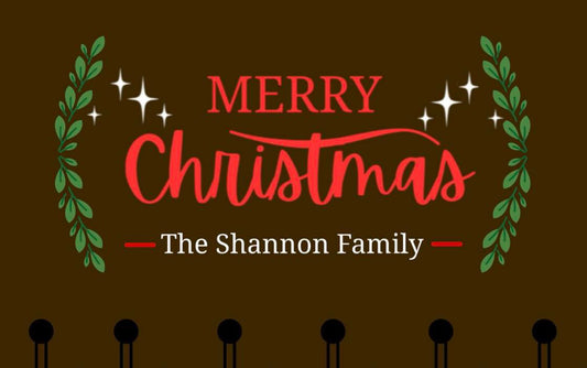 Personalized Merry Christmas Family Name Sign | Custom Christmas Stocking Wall Decor