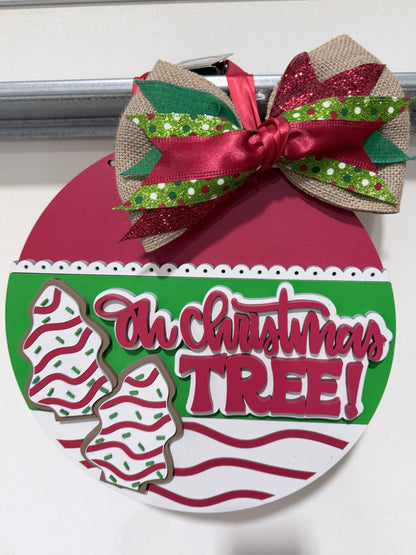 OH Christmas TREE door decor door hanger 